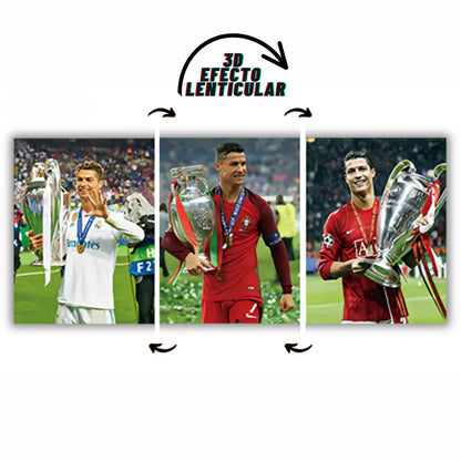 Poster 3D GOAT – Messi vs Cristiano ⚽ - Flex Shop