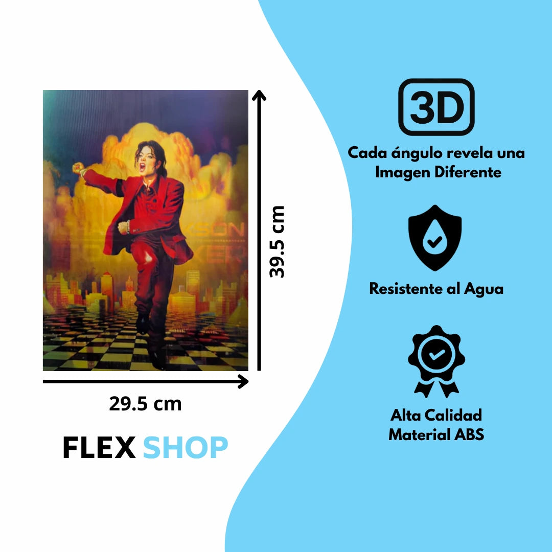 Poster 3D Rey del Pop
